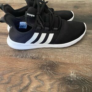 Adidas Core Black and White Athletic Shoes